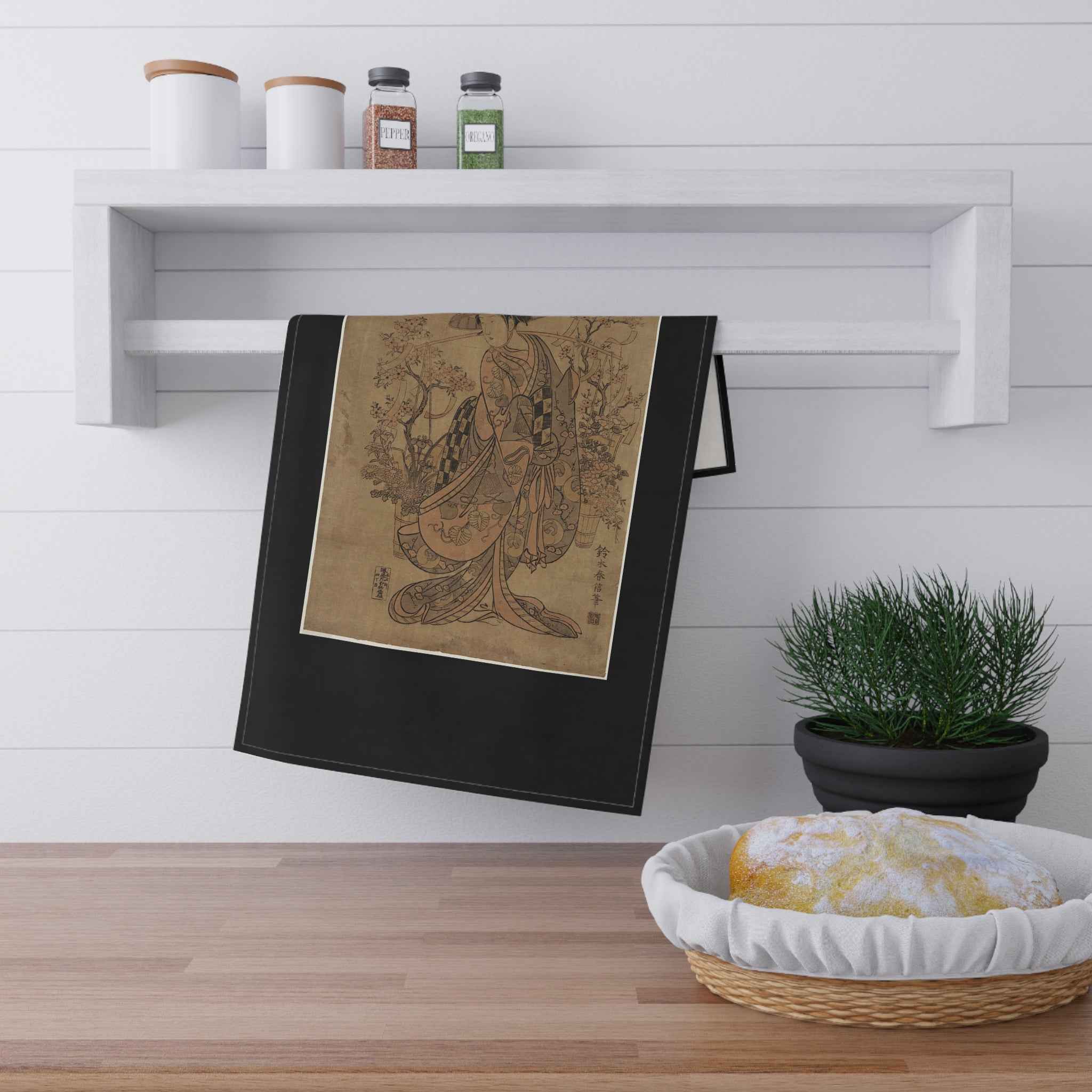 Japanese Art Print Tea Towels | Vintage Kitchen Decor, Gift for Chefs, Home Cooks, Culinary Enthusiasts, Unique Housewarming Gift